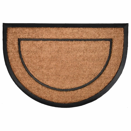 Calloway Mills Entrance Mat, Coir/Rubber, Natural, Black 106572436